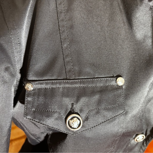 Versace Jeans Couture Collection Black fitted trench style coat - Picture 10 of 13